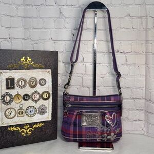 Coach Poppy Limited Ed Tartan Plaid Glitter Crossbody Bag Early 2010s EUC